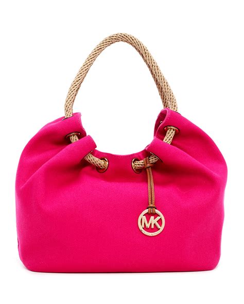 michael kors handbags pink|michael kors pink canvas tote.